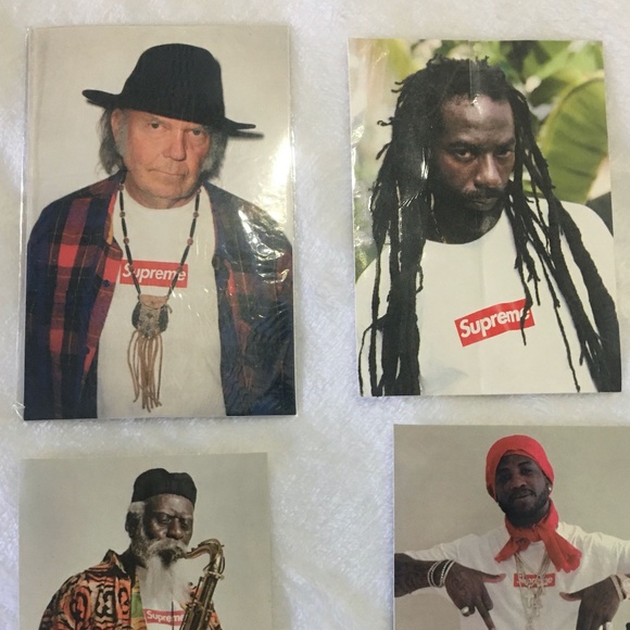 Supreme Musician Photo Tee Sticker Bundle Neil Young Gucci Mane - Picture 2 of 10